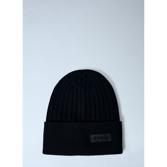 Gucci Men Logo Motif Beanie Hat